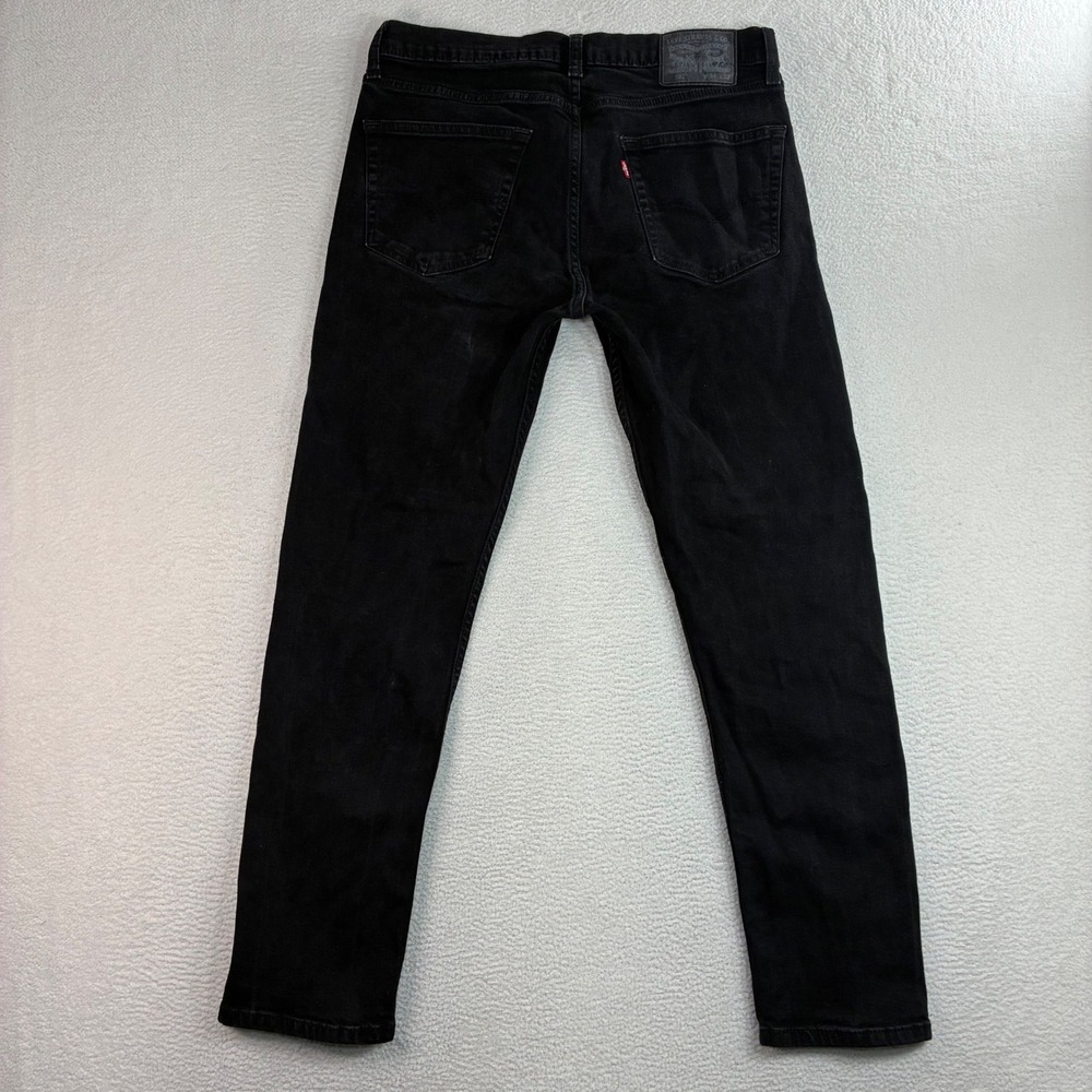 Levis 502 Taper Jeans Men 34x31 Black Stretch Denim Casual Minimalist Streetwear - Picture 2 of 7